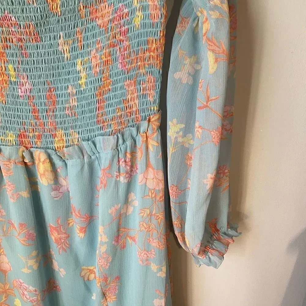 French Connection Strapless “Diana” Dress, 10, Light Blue, NWT. Boho, Softgirl